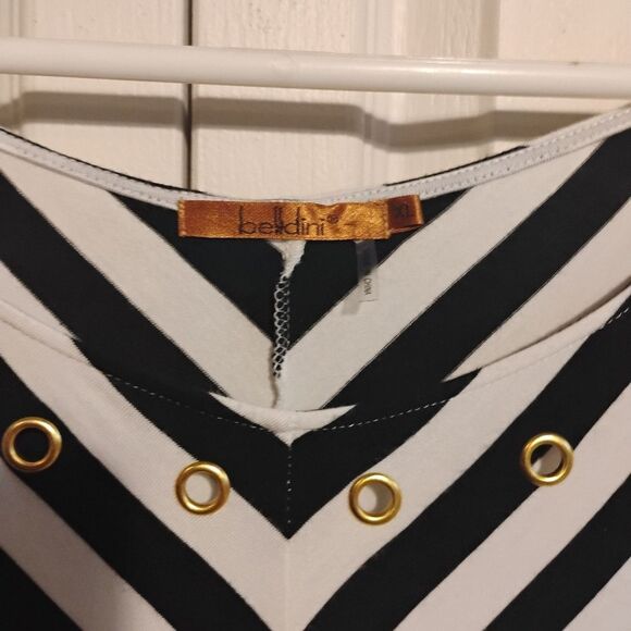 Belldini Black and White Oversized Sailor Collar Blouse - Picture 2 of 11
